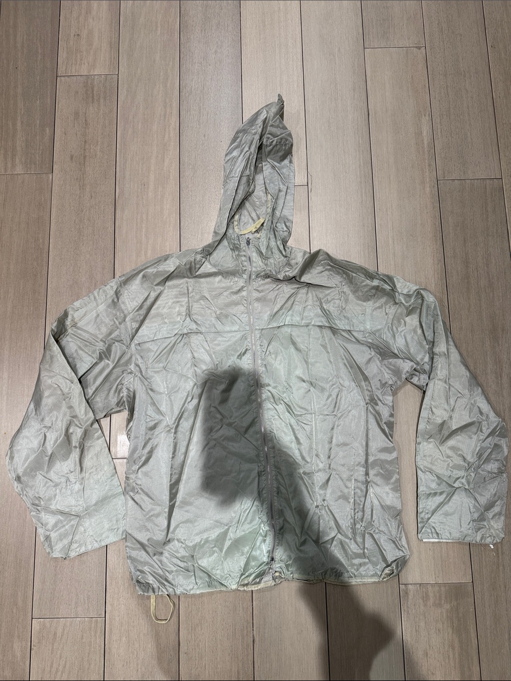 Helmut Lang vintage Lightweight Hooded Windbreaker Jacket - Pale Mint Green